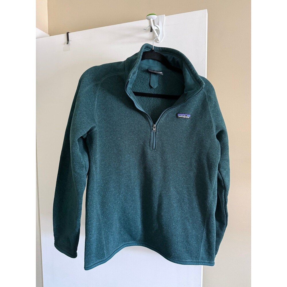 Patagonia Women's Better Sweater 1/4 Zip Fleece Green Teal Large